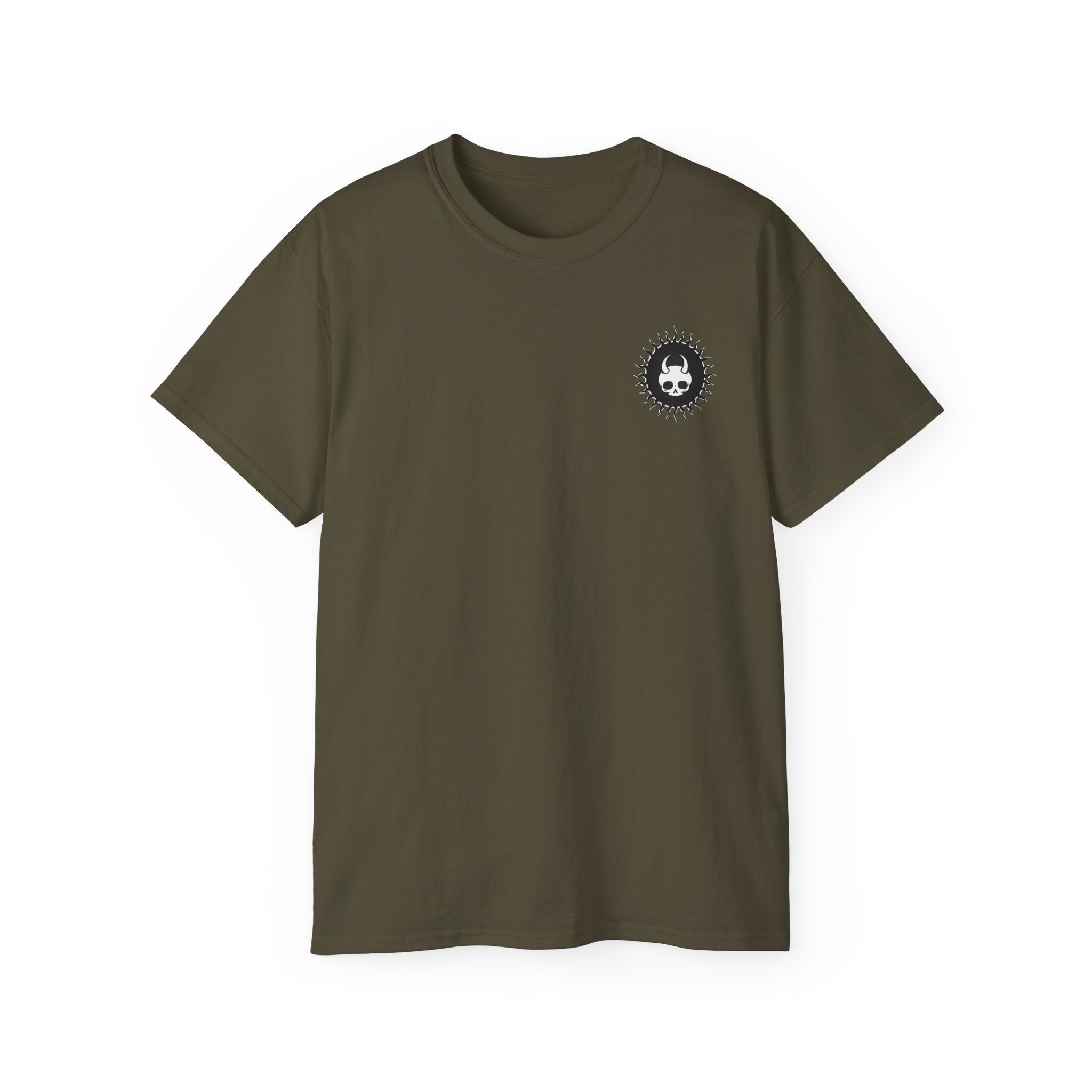 Live Among Demons - Unisex Cotton Tee (Back) - Damned Threads